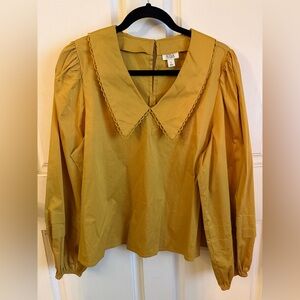 NWT A.N.A Amber Gold Top - Large
